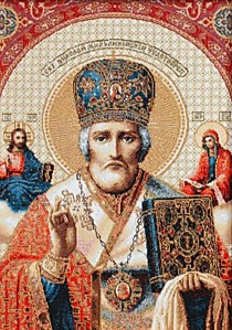 Гобелен "Икона Николай Мерликийский"