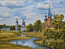 Гобелен "Белая и красная церковь"